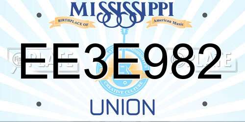 EE3E982 Mississippi License Plate