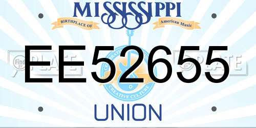 EE52655 Mississippi License Plate