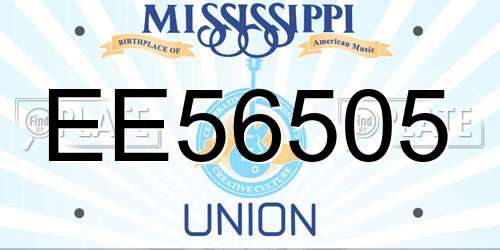 EE56505 Mississippi License Plate