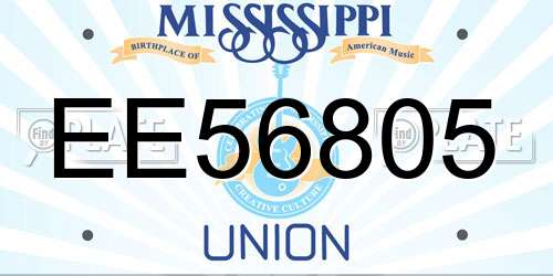 EE56805 Mississippi License Plate