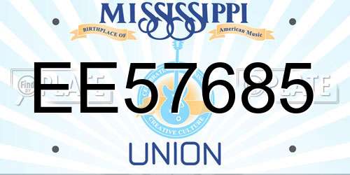 EE57685 Mississippi License Plate