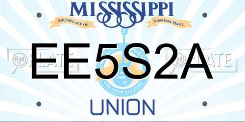 EE5S2A Mississippi License Plate