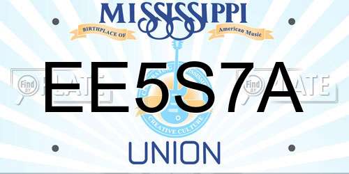 EE5S7A Mississippi License Plate