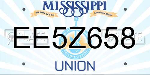 EE5Z658 Mississippi License Plate