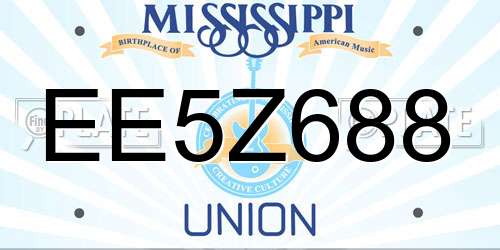 EE5Z688 Mississippi License Plate