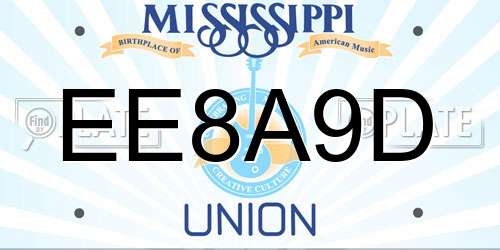 EE8A9D Mississippi License Plate