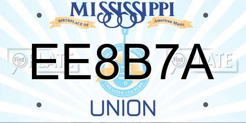 EE8B7A Mississippi License Plate