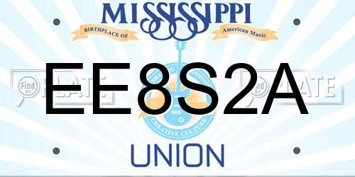 EE8S2A Mississippi License Plate