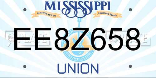 EE8Z658 Mississippi License Plate