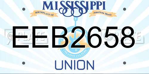 EEB2658 Mississippi License Plate