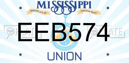 EEB574 Mississippi License Plate