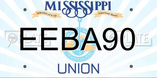EEBA90 Mississippi License Plate
