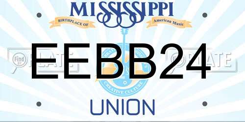 EEBB24 Mississippi License Plate