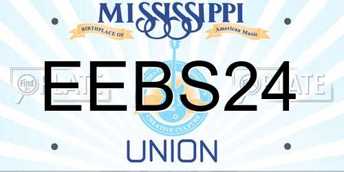 EEBS24 Mississippi License Plate