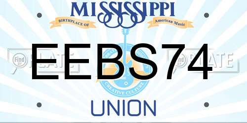 EEBS74 Mississippi License Plate