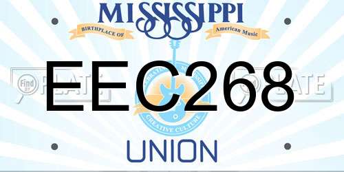 EEC268 Mississippi License Plate