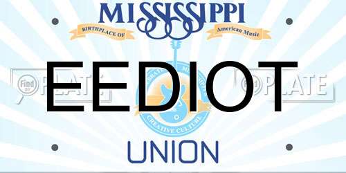 EEDIOT Mississippi License Plate