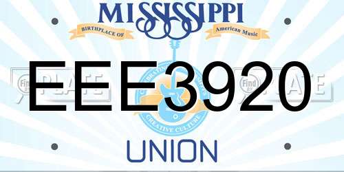 EEE3920 Mississippi License Plate