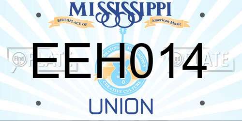 EEH014 Mississippi License Plate