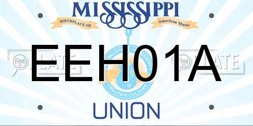 EEH01A Mississippi License Plate