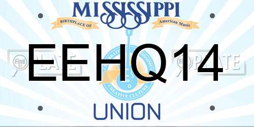 EEHQ14 Mississippi License Plate