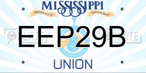 EEP29B Mississippi License Plate