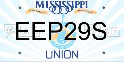 EEP29S Mississippi License Plate
