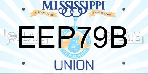 EEP79B Mississippi License Plate
