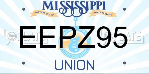 EEPZ95 Mississippi License Plate
