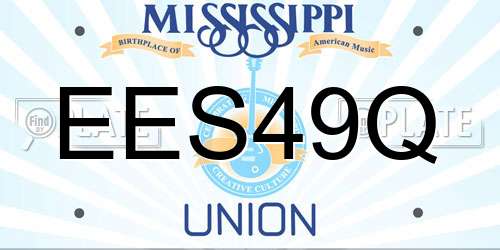 EES49Q Mississippi License Plate