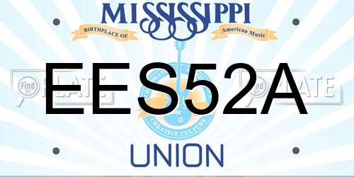 EES52A Mississippi License Plate