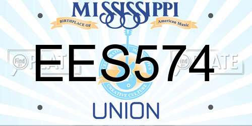 EES574 Mississippi License Plate