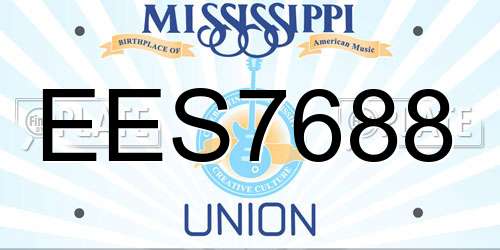 EES7688 Mississippi License Plate