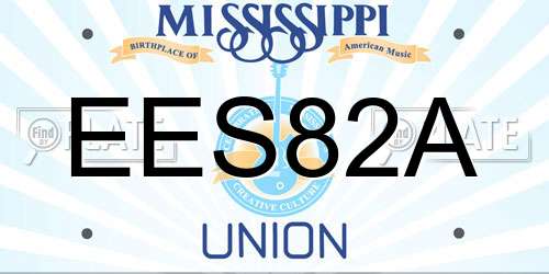 EES82A Mississippi License Plate