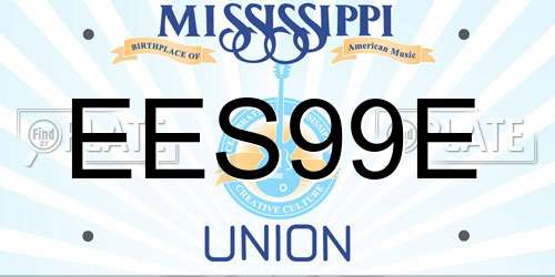 EES99E Mississippi License Plate