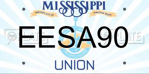 EESA90 Mississippi License Plate