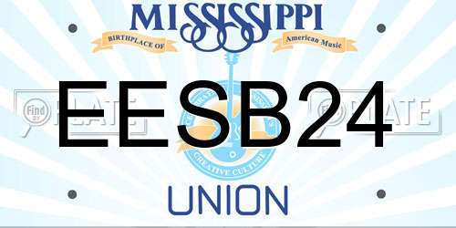 EESB24 Mississippi License Plate