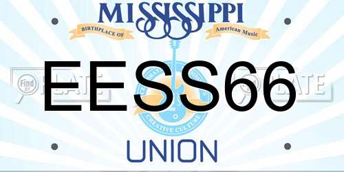 EESS66 Mississippi License Plate