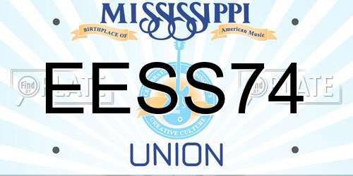 EESS74 Mississippi License Plate
