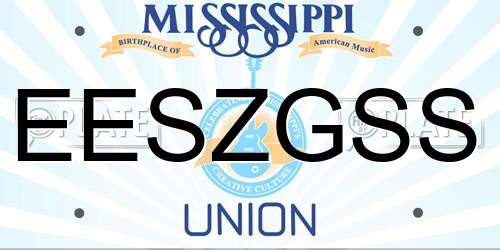 EESZGSS Mississippi License Plate