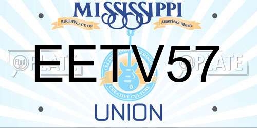 EETV57 Mississippi License Plate