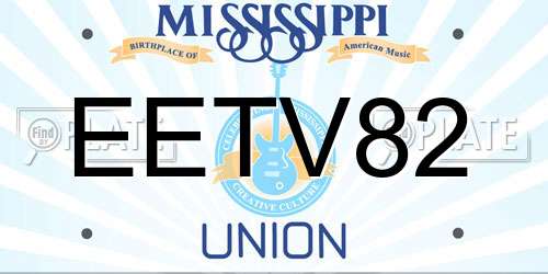 EETV82 Mississippi License Plate