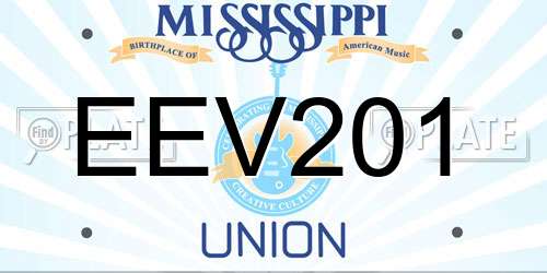 EEV201 Mississippi License Plate