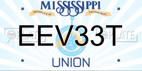 EEV33T Mississippi License Plate