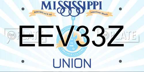 EEV33Z Mississippi License Plate