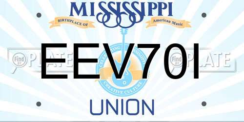 EEV70I Mississippi License Plate