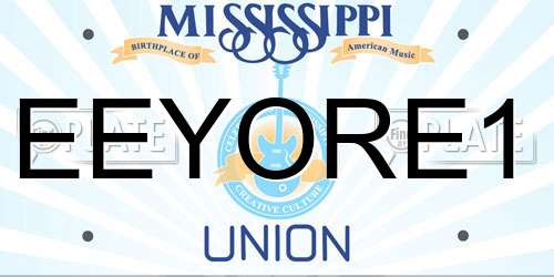 EEYORE1 Mississippi License Plate
