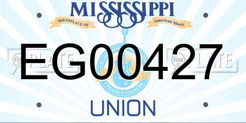 EG00427 Mississippi License Plate