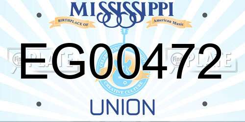 EG00472 Mississippi License Plate