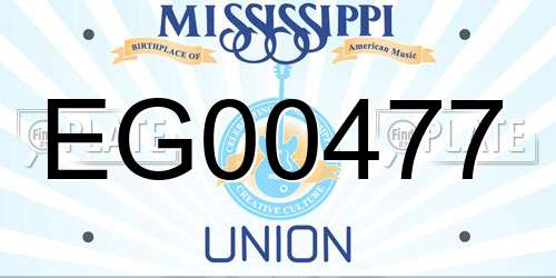 EG00477 Mississippi License Plate